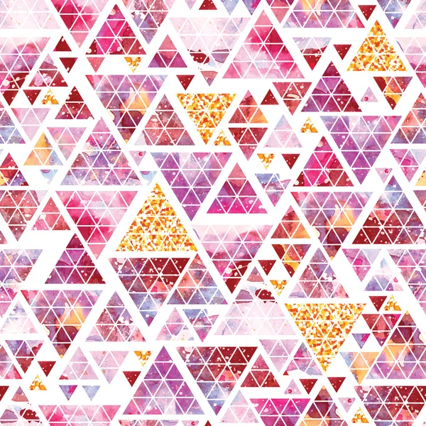 Diseño de espacio triangular. Adorno de acuarela abstracto . — Vector de stock