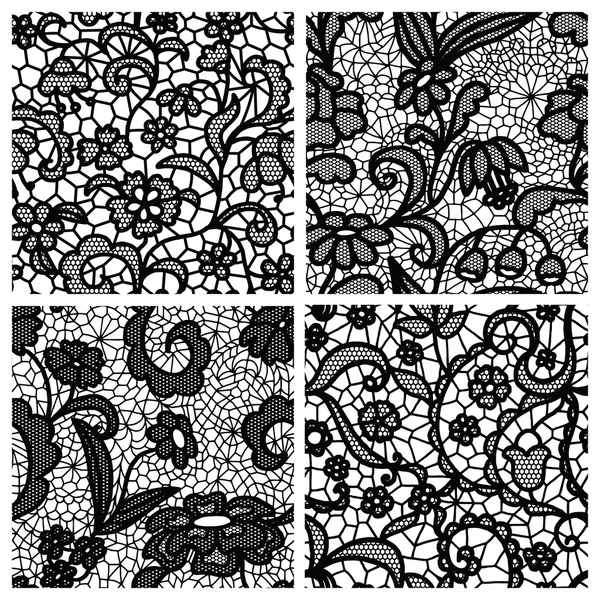 Set of lacy patterns. — Stock Vector