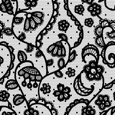 Çiçekli Dantel seamless modeli