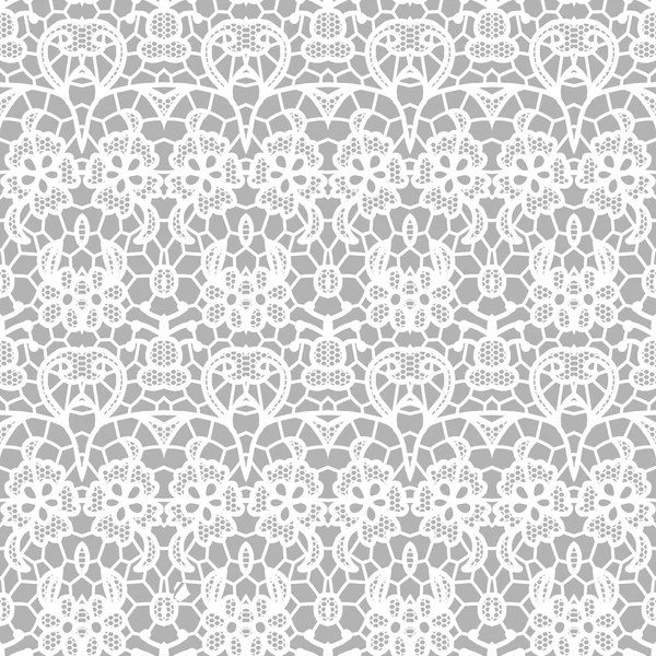 Lace seamless pattern with flowers — Stock Vector