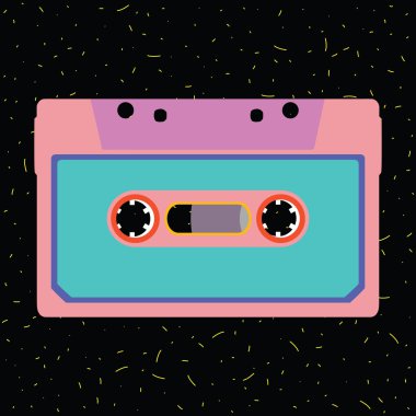 Düz tarzı Retro kaset