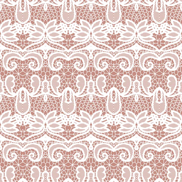 Lace seamless pattern with flowers — Stock Vector