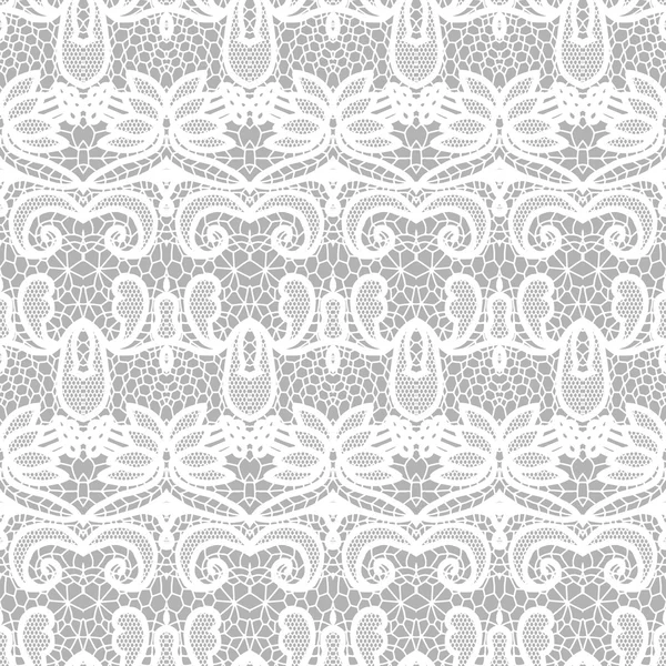 Lace seamless pattern with flowers — Stock Vector