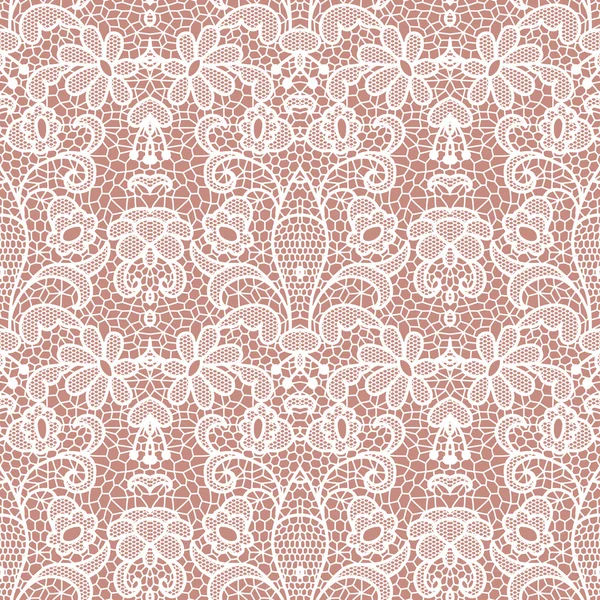 Lace seamless pattern with flowers — Stock Vector