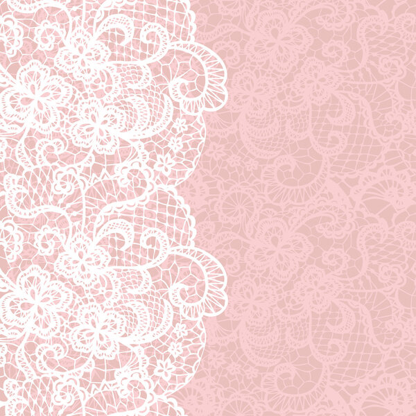 Elegant doily on lace gentle background.
