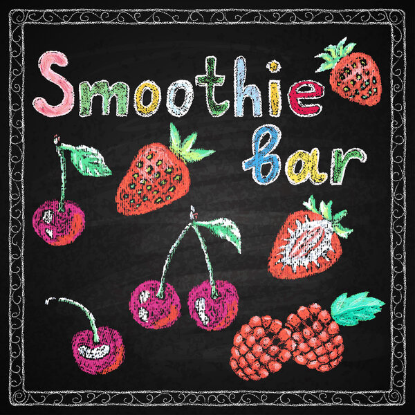 Smoothie bar. Lettering.