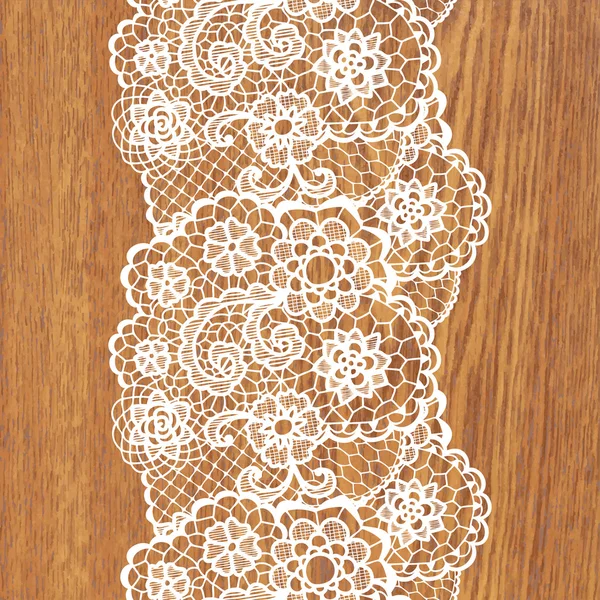 Elegant doily on lace gentle background. — Stock Vector