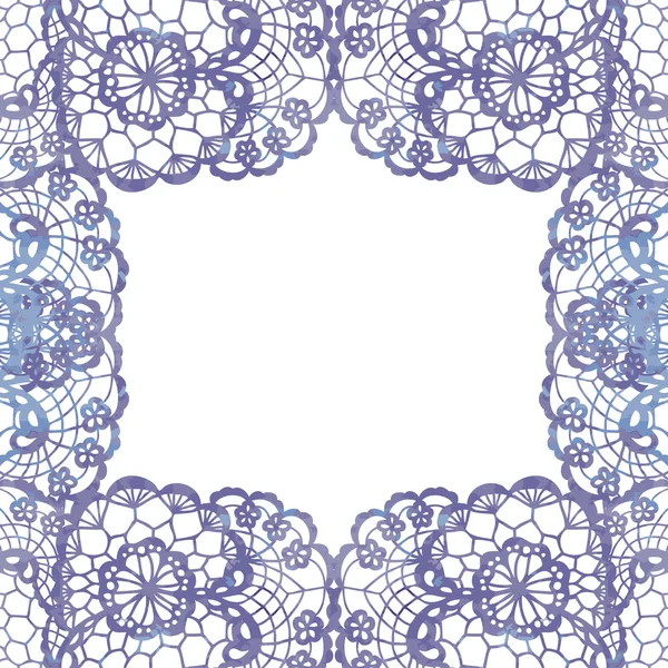 Elegant doily on lace gentle background. — Stock Vector