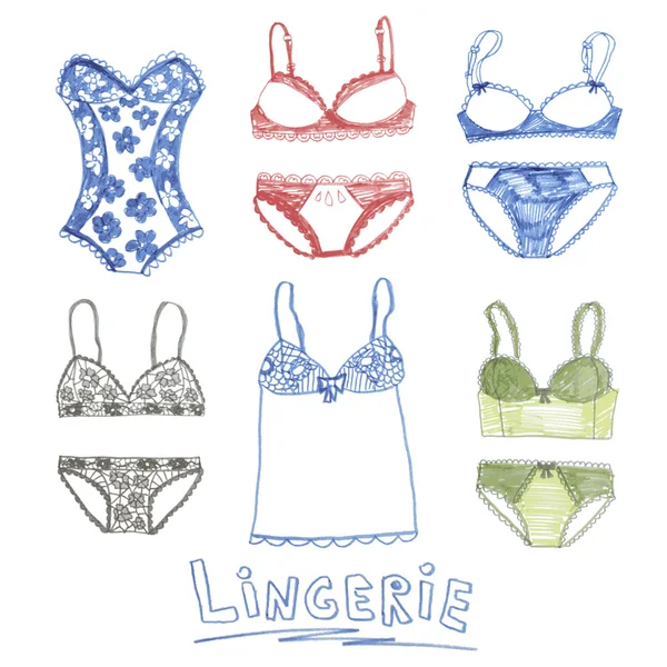 Lingerie collection. — Stock Vector
