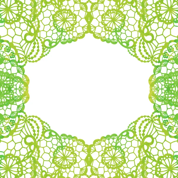 Elegant doily on lace gentle background. — Stock Vector