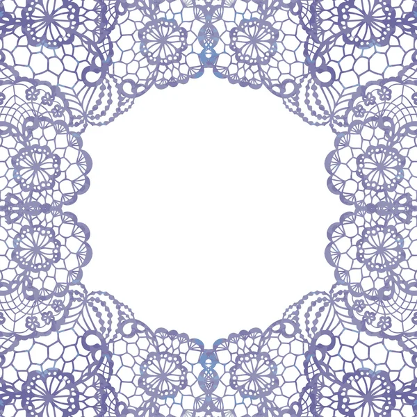 Elegant doily on lace gentle background. — Stock Vector