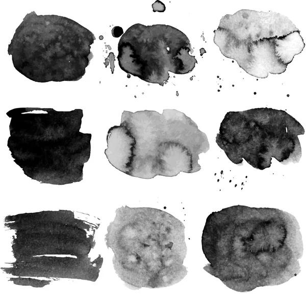 Set de fondos de tinta negra — Archivo Imágenes Vectoriales