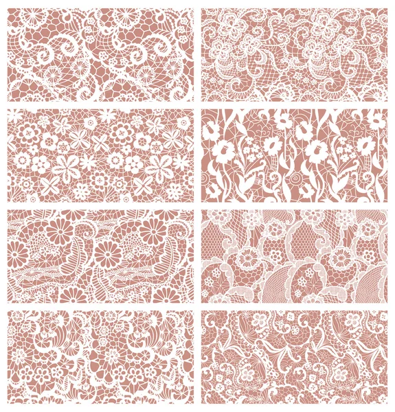 Padrões sem costura de renda —  Vetores de Stock