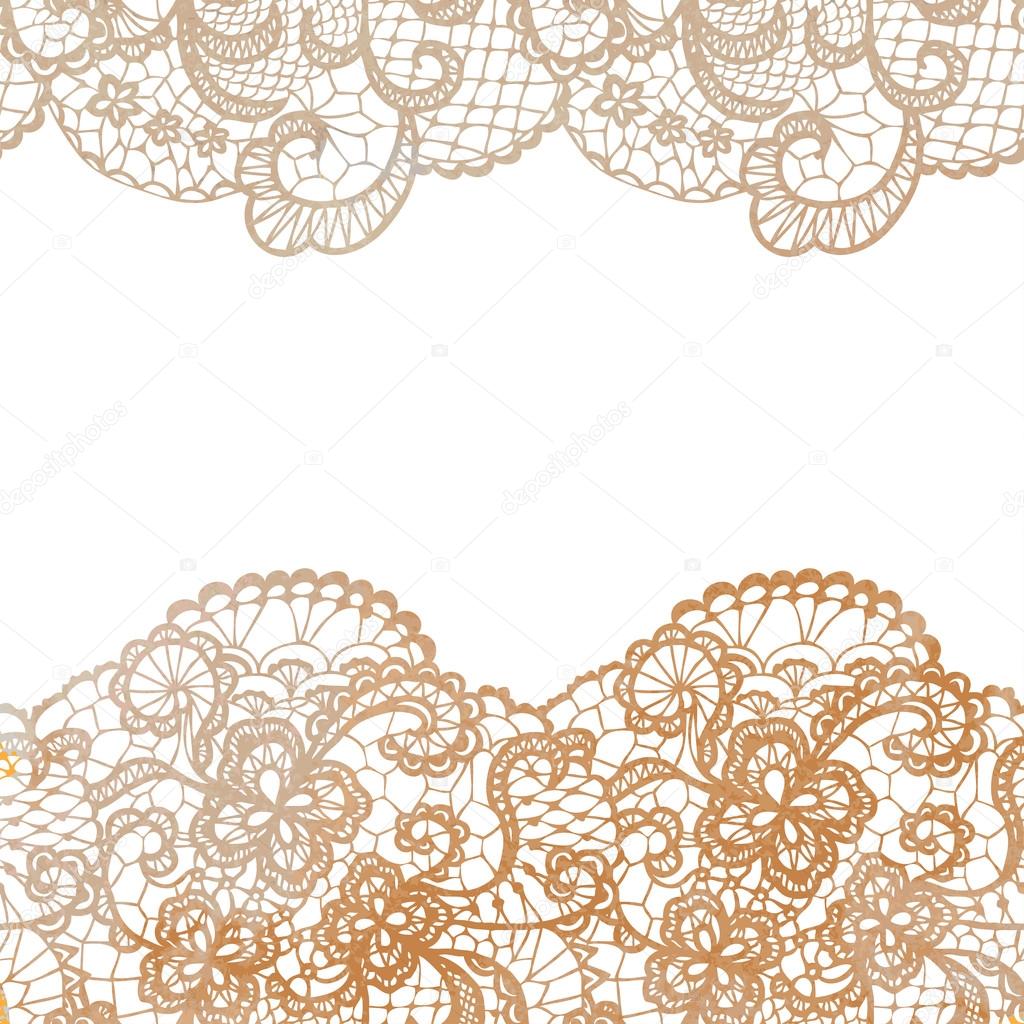 Elegant doily on lace gentle background.