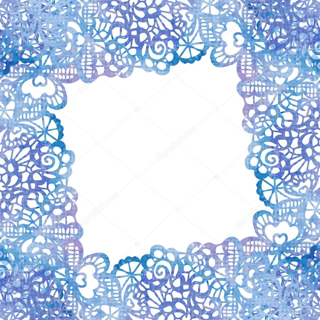 Elegant doily on lace gentle background.