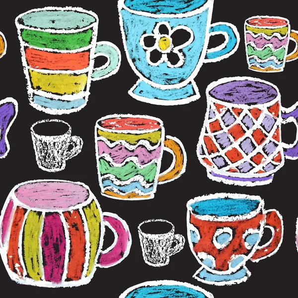 手描きのカップ — ストックベクタ