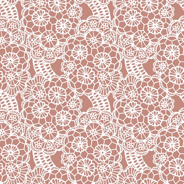 Lace seamless pattern with flowers — Stock Vector