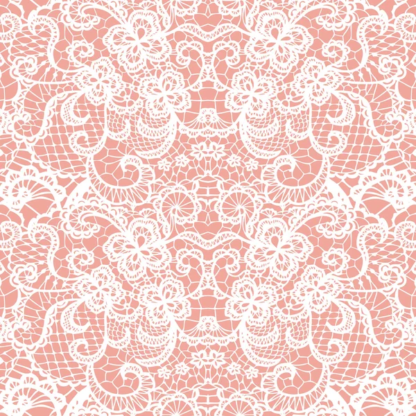 Lace seamless pattern with flowers — Stock Vector