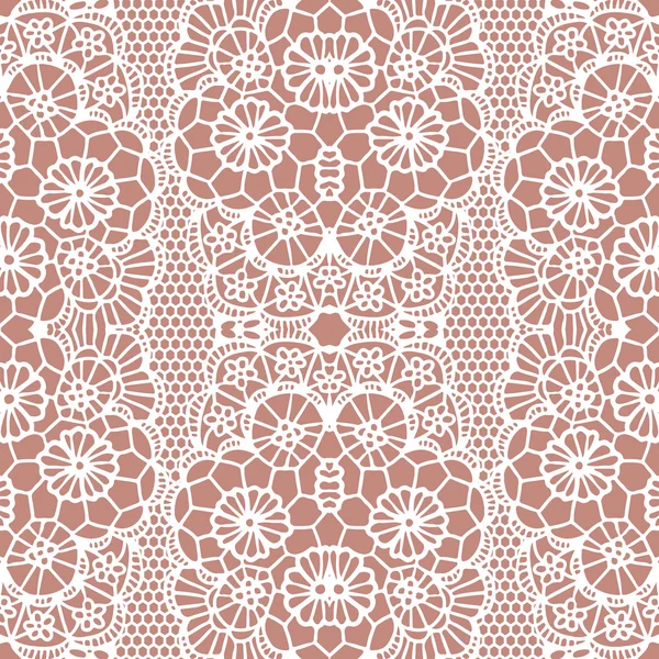 Lace seamless pattern with flowers — Stock Vector