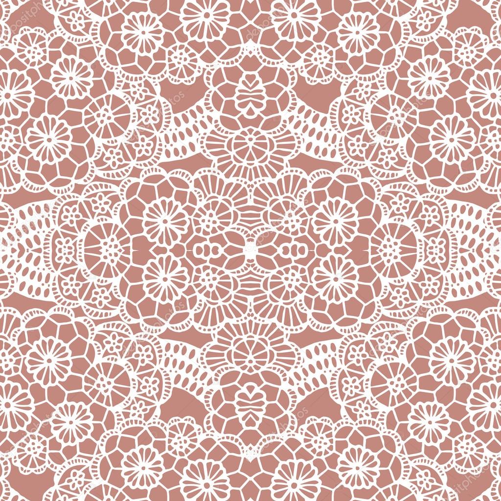 Lace white seamless mesh pattern