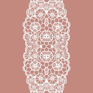 Beyaz dantelli vintage zarif trim