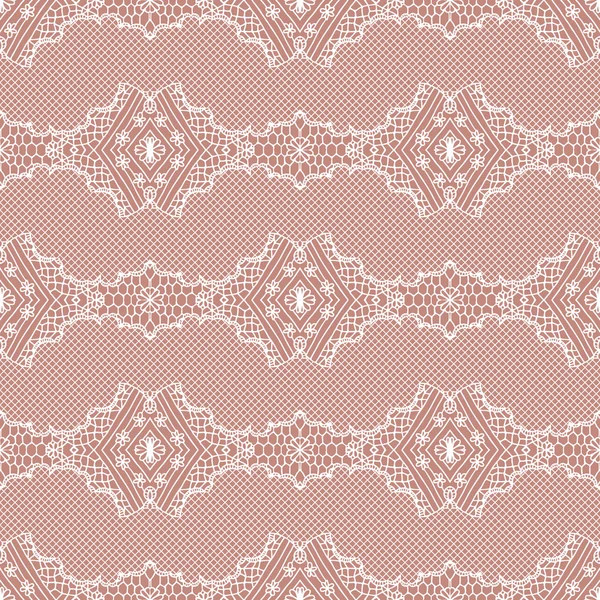 Lace witte naadloze mazenpatroon — Stockvector