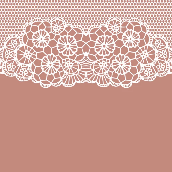 White lace on texture — Stock Vector