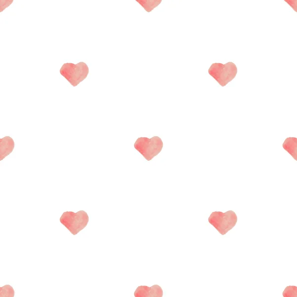 Bakgrund med akvarell hjärtan — Stock vektor