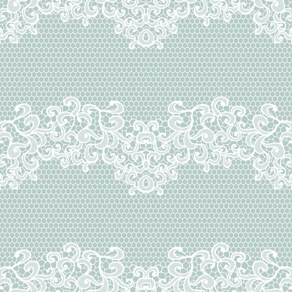 Witte lacy vintage elegante trim — Stockvector