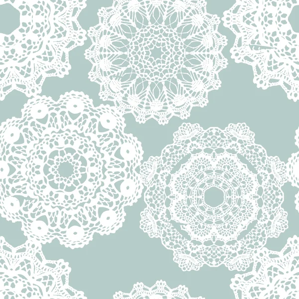 Modèle de maille sans couture blanc dentelle — Image vectorielle