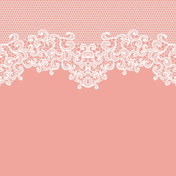 White lace on texture — Stock Vector