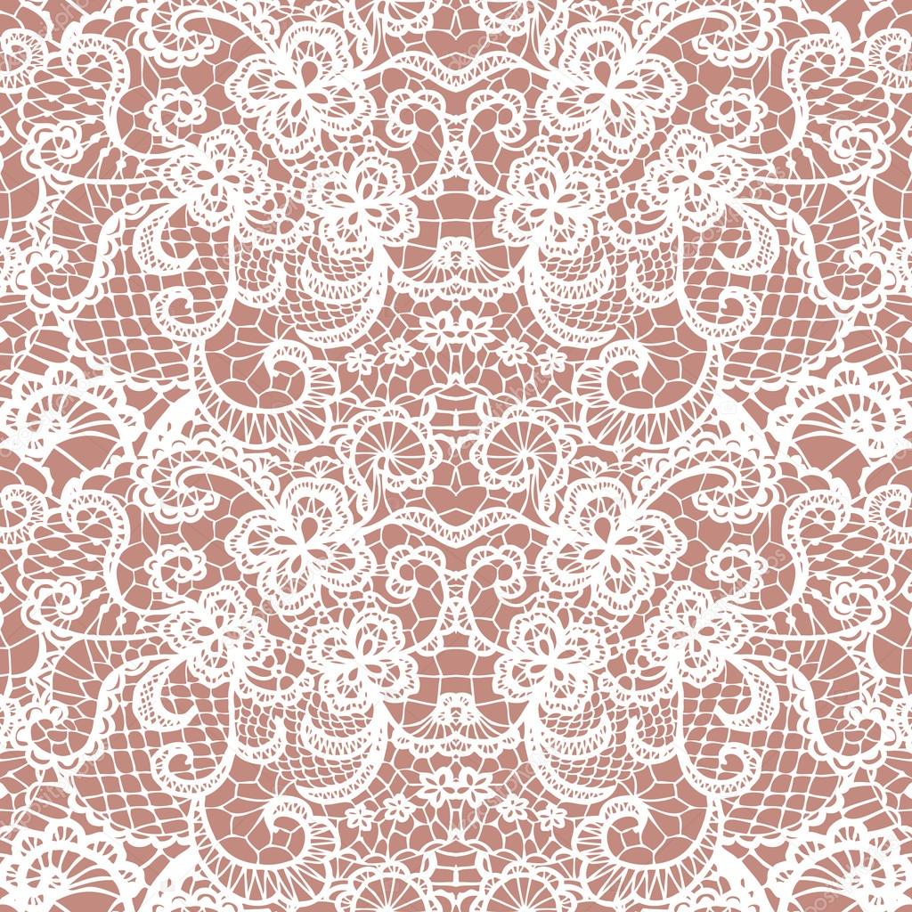 Lace seamless pattern with flowers