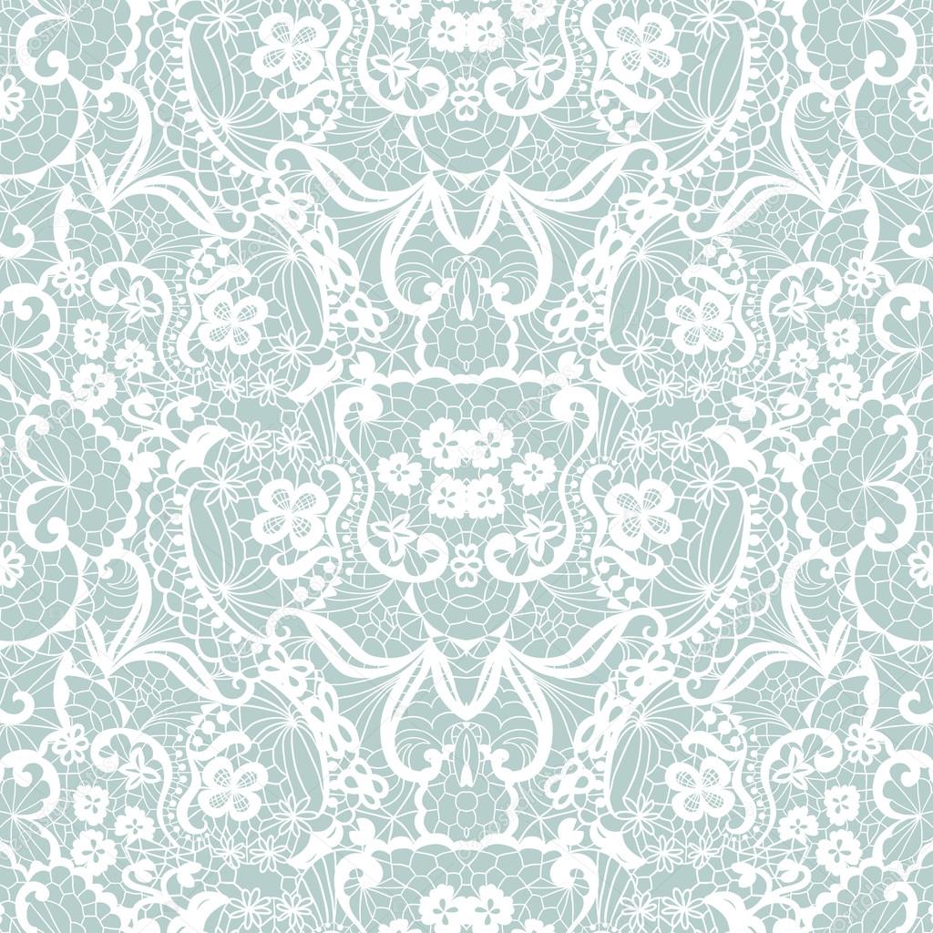 Lace seamless pattern with flowers