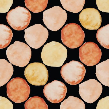 Suluboya polka dot seamless modeli.