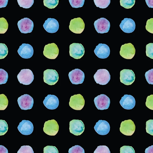 Watercolour polka dot seamless pattern. — Stock Vector
