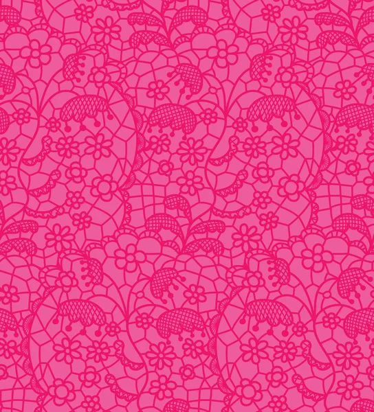 粉色花边矢量面料无缝模式 — 图库矢量图片