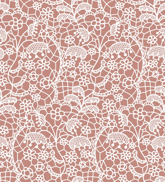 Lace seamless pattern with flowers — Stock Vector