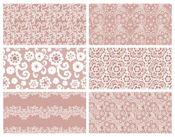 Set of lacy patterns. — Stock Vector
