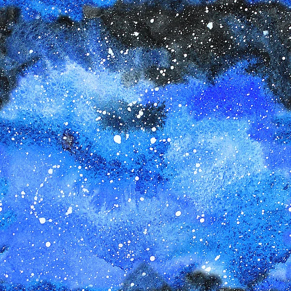 Ілюстрація акварельної галактики. Безшовний візерунок . — стокове фото