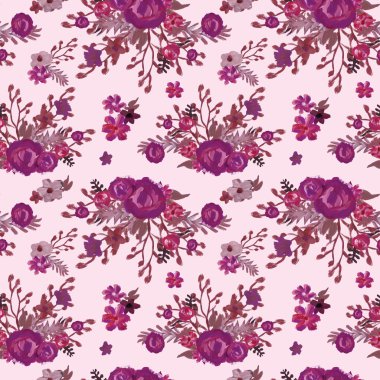 Çiçek zarif seamless modeli.