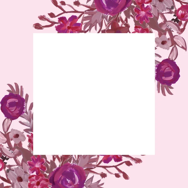 Floral kaart. Boeket. — Stockvector