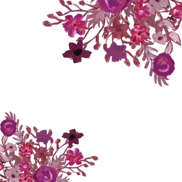 Floral kaart. Boeket. — Stockvector