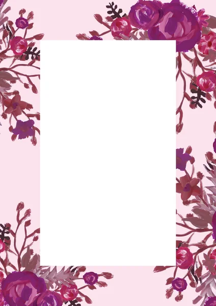 Floral kaart. Boeket. — Stockvector