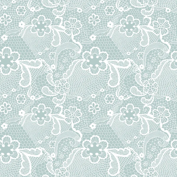 Lace seamless pattern with flowers — Stock Vector