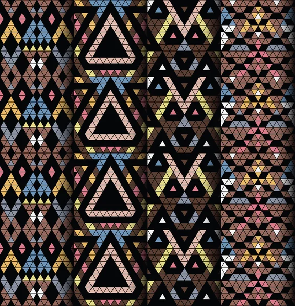 Conjunto de cuatro patrones . — Archivo Imágenes Vectoriales
