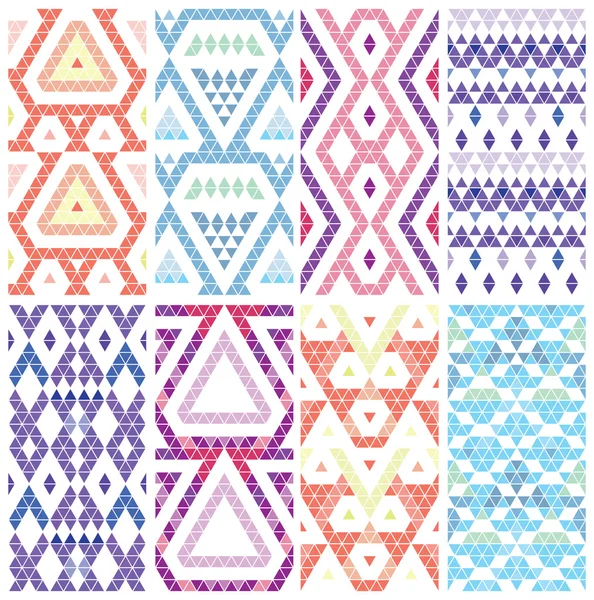 Set of eight patterns. — Stock Vector