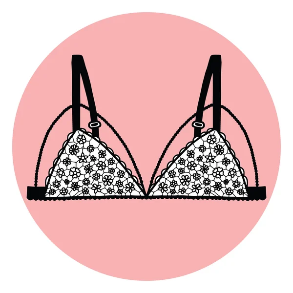 Lacy sexy vector bra. — Stock Vector