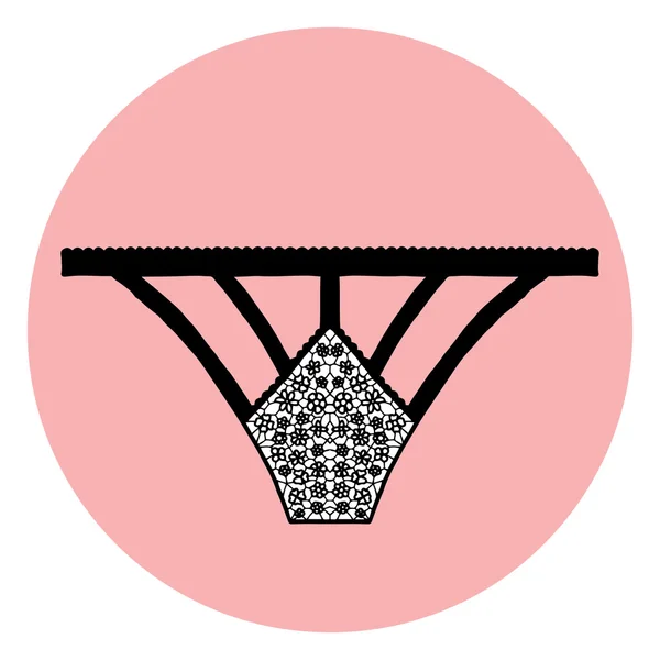 Lacy sexy vector panty. — Stock Vector