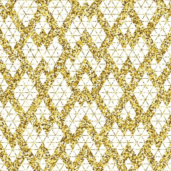 부족 반짝이 황금 완벽 한 패턴. — 스톡 벡터