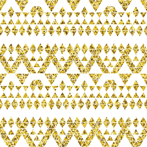 Tribal glitter gouden naadloze patroon. — Stockvector